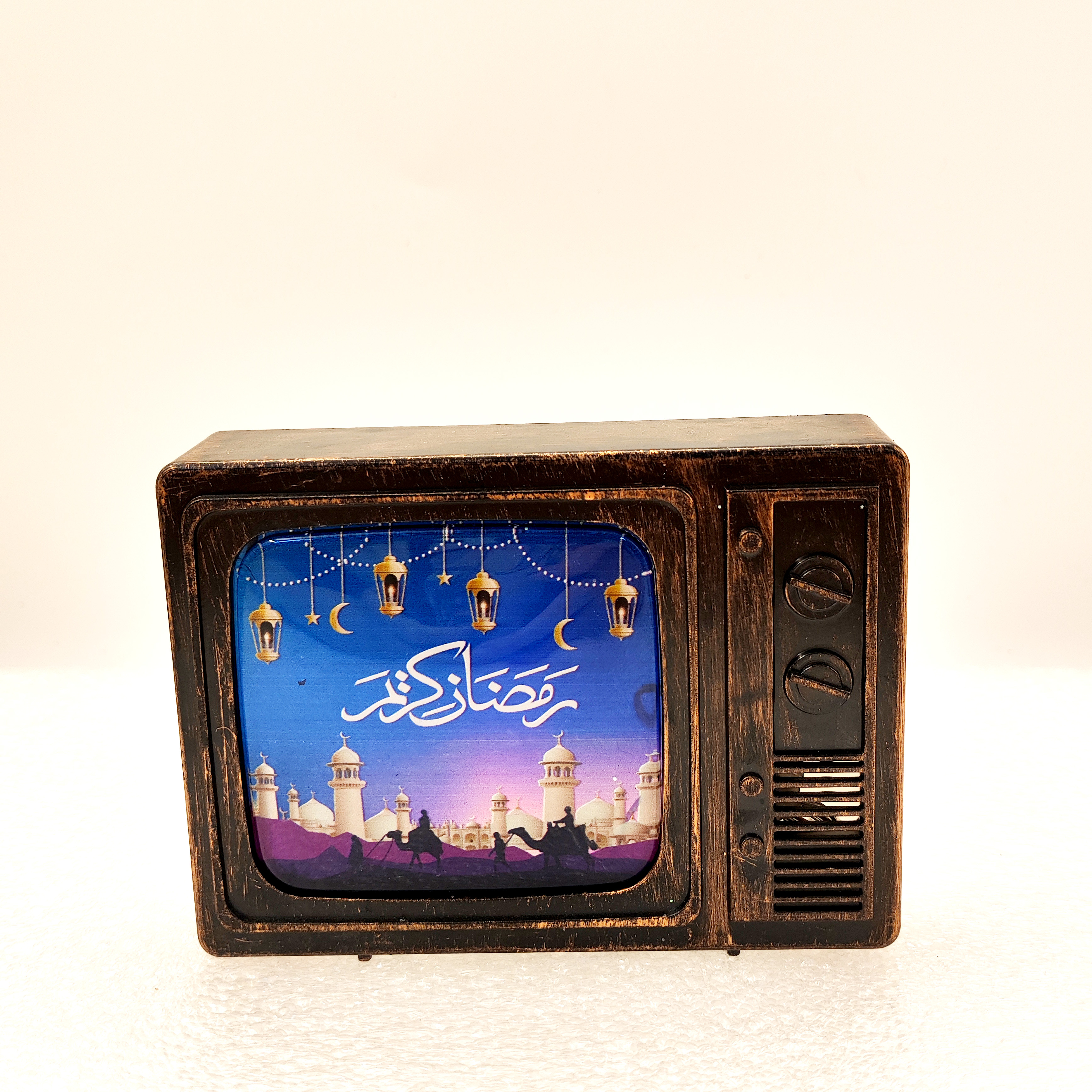 Middle Eastern countries holiday gift small TV model LED warm white light decoration