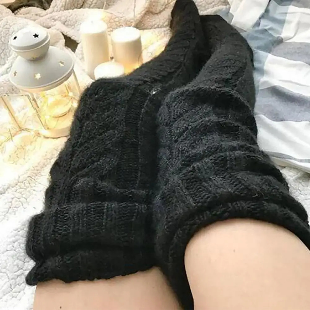 Womens thick socks extra long wool knitted warm boots long socks warm socks 240927