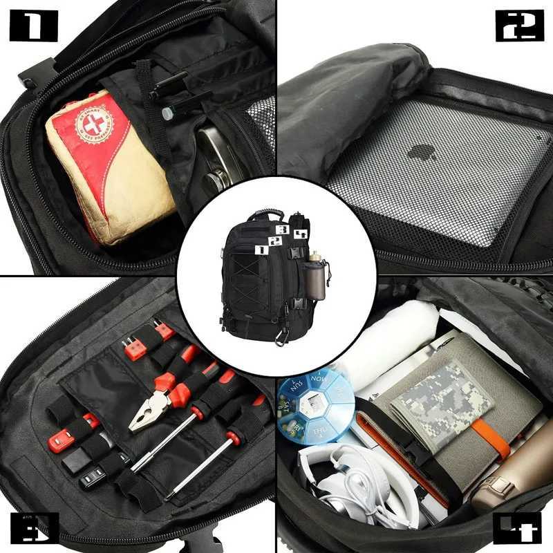 LQARMY 60L Military Tactical Backpack Army Molle Assault Rucksack Outdoor Travel Hiking Rucksack Camping Hunting Mochila Hombre Y240927