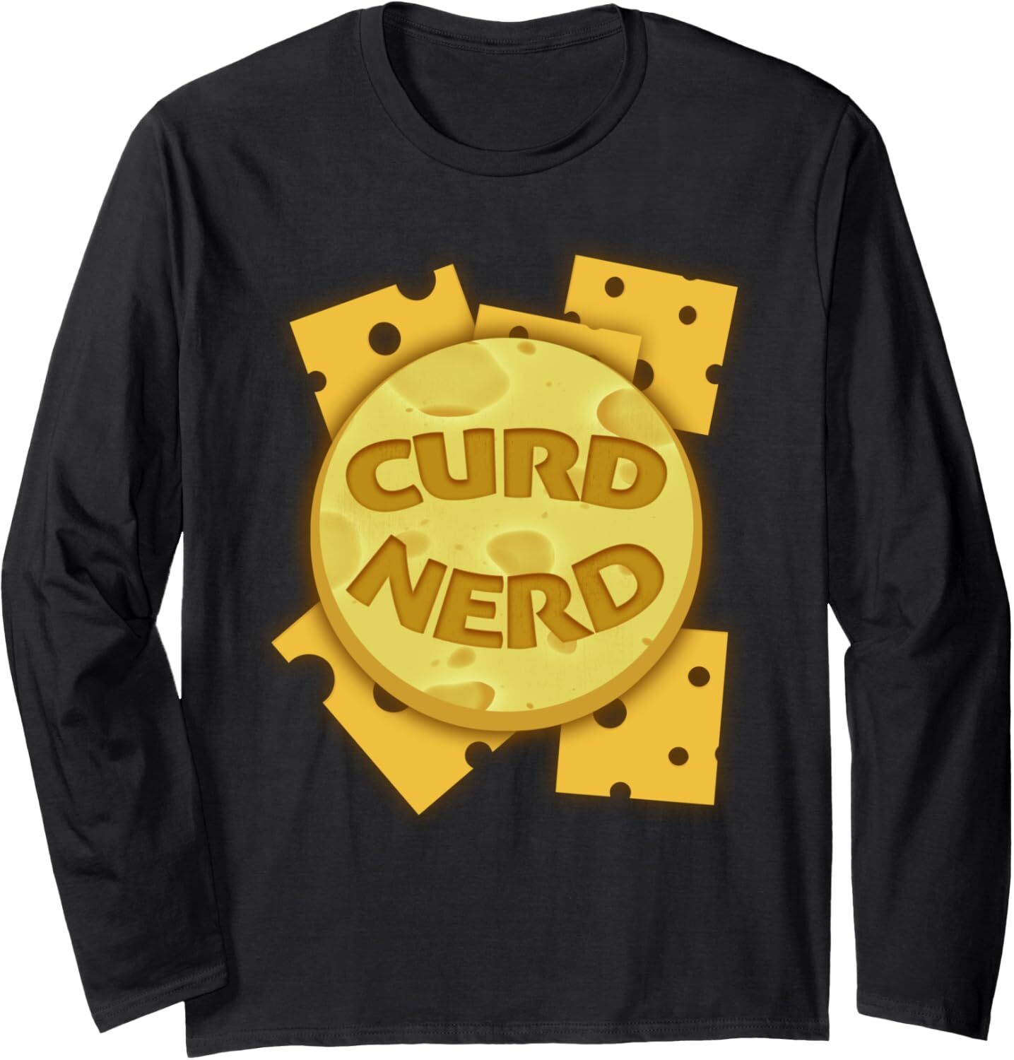 Long Sleeve Shirts for Men sweatshirt Curd Nerd - Cheese Geek Nerd And Vegan Gift Long Sleeve Streetwear Casual tops clothes fashion