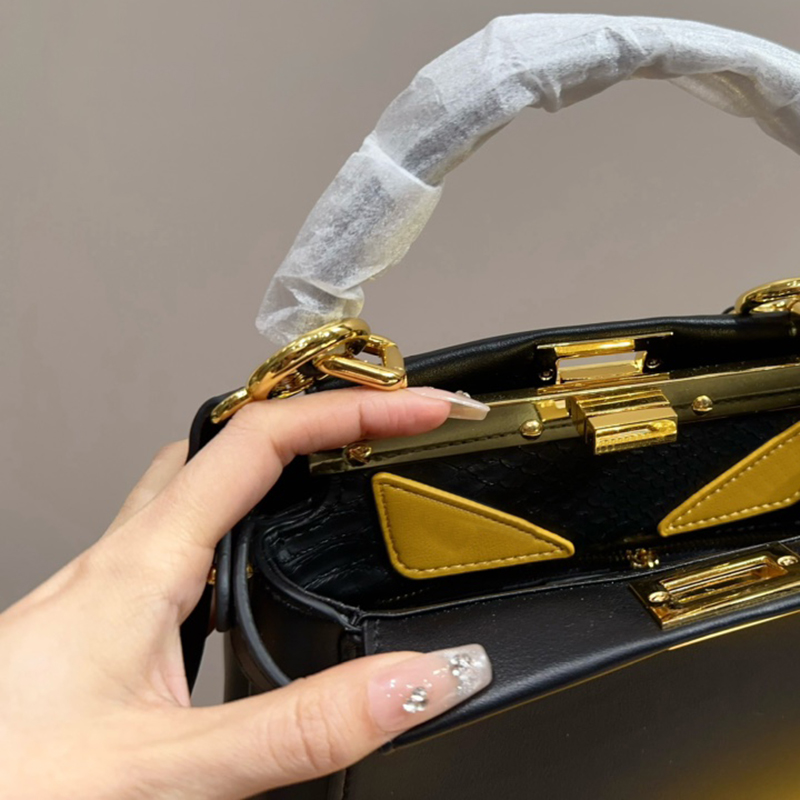 Mini Top Handle Monster Eyes Peekaboo Tote Bag Italy Luxury Genuine Leather Twist Lock Designer Women Shopping Handbag Lady Detachable Strap Shoulder Bags