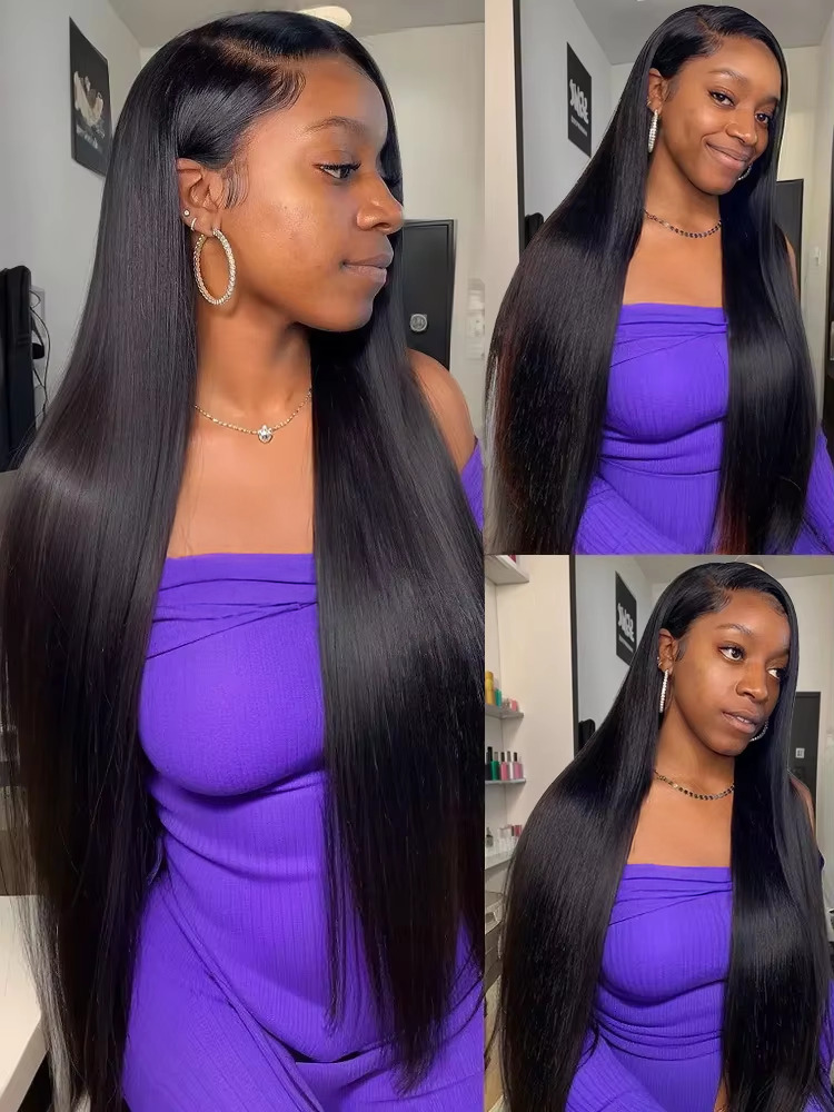 30 32 Inch 13X4 Bone Front Human Hair Brazilian 13X6 Straight HD Lace Frontal Wig 6X6 Closure Glueless Wigs
