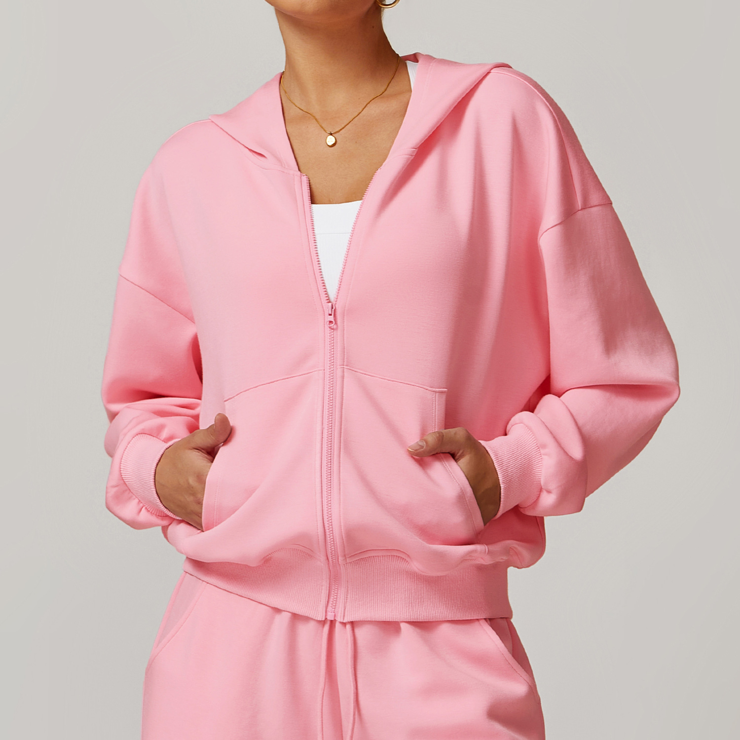 2025--Womens Yoga Outfit Exercise Fitness Wear Hoodies Sportswear Outer Jackets Outdoor Apparel Casual Adult Running Long Sleeve Hooded Zipper Loose