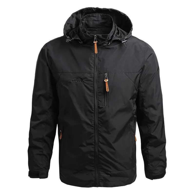 Winter Jacket Fashion Coat Hoodies Camping Hiking Jacket Mens Casual Waterproof Jacket Windbreaker Men Outerwear Mens ClothesXJ250621