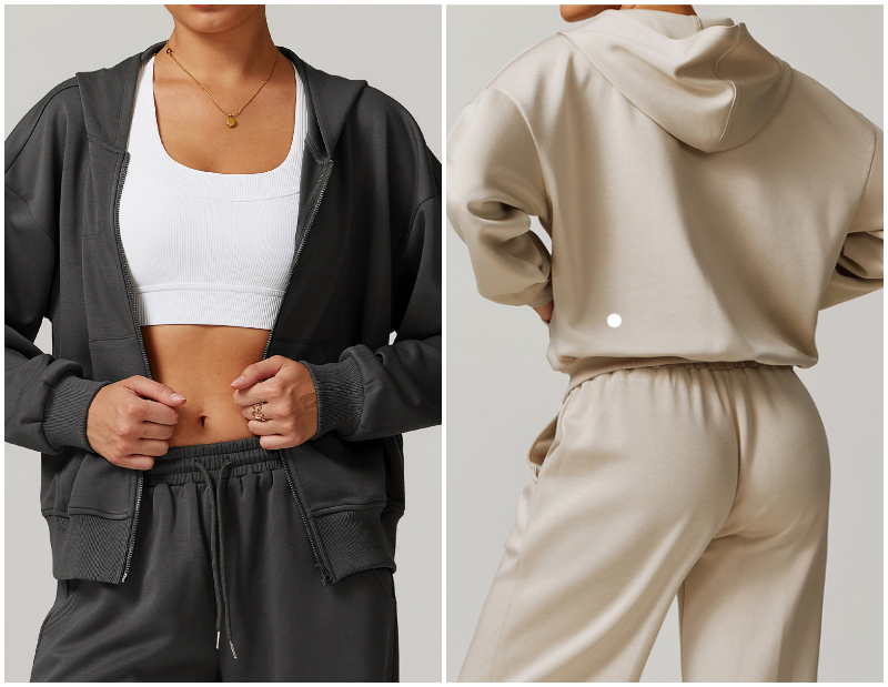 2025--Womens Yoga Outfit Exercise Fitness Wear Hoodies Sportswear Outer Jackets Outdoor Apparel Casual Adult Running Long Sleeve Hooded Zipper Loose