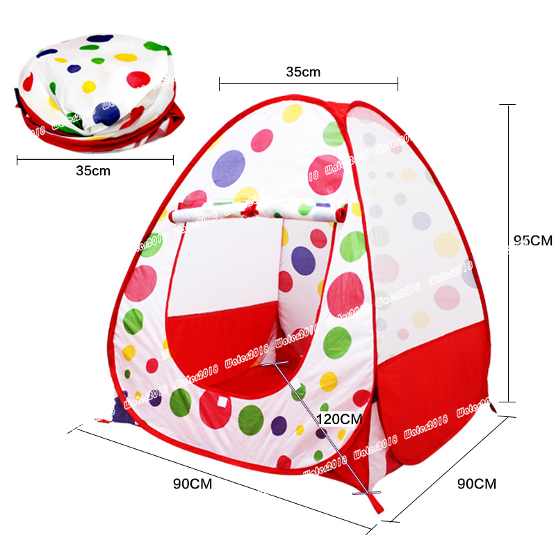 Children Kids Play Tents Outdoor Garden Folding Portable Toys Tent Indoor Outdoor Pop Up Multicolor Independent House 90*90*90CM