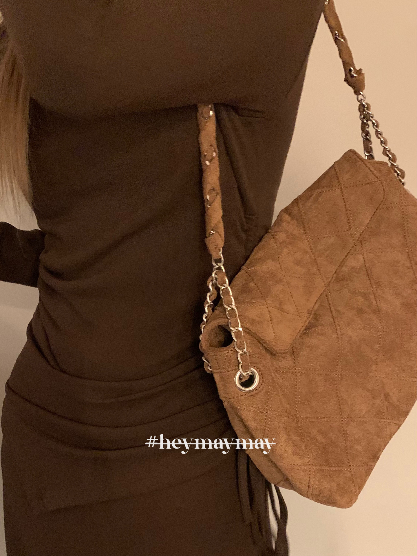 Maillard Fashion Women 2025 Designer New Small Fragrant Lingge Suede Single Shoulder Chain Korean Gentle Underarm Bag
