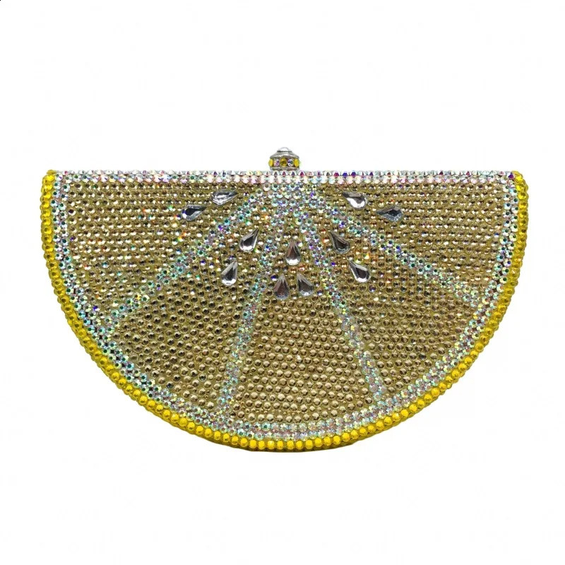 XIYUAN Watermelon Crystal Diamond Evening Bags Women Rhinestone Clutch Wallet Minaudiere Bag Bridal Wedding Bridal Handbag Purse 240926