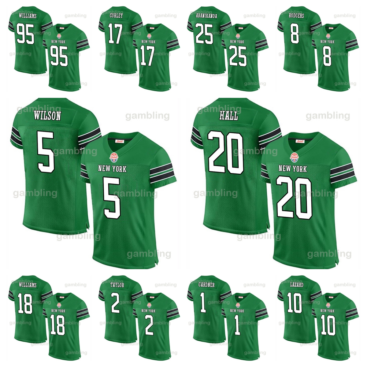 2024 NY 20Hall 8Rodgers Men/Women/Youth Custom ed Any Name Number Football Jersey
