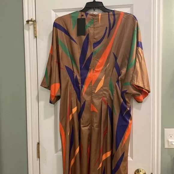 Jumpsuit women Fashion Spring New Print Half Sleeve V-Neck Wide Leg Loose Casual Temperament Jump suits Casual Overalls M240926