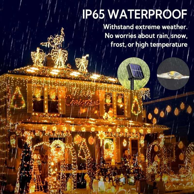 5M/20M/30M Solar Powered LED Fairy Light Outdoor Waterproof Festoon Garden String Lights Christmas Party Garden Solar Light Decoration Y240927