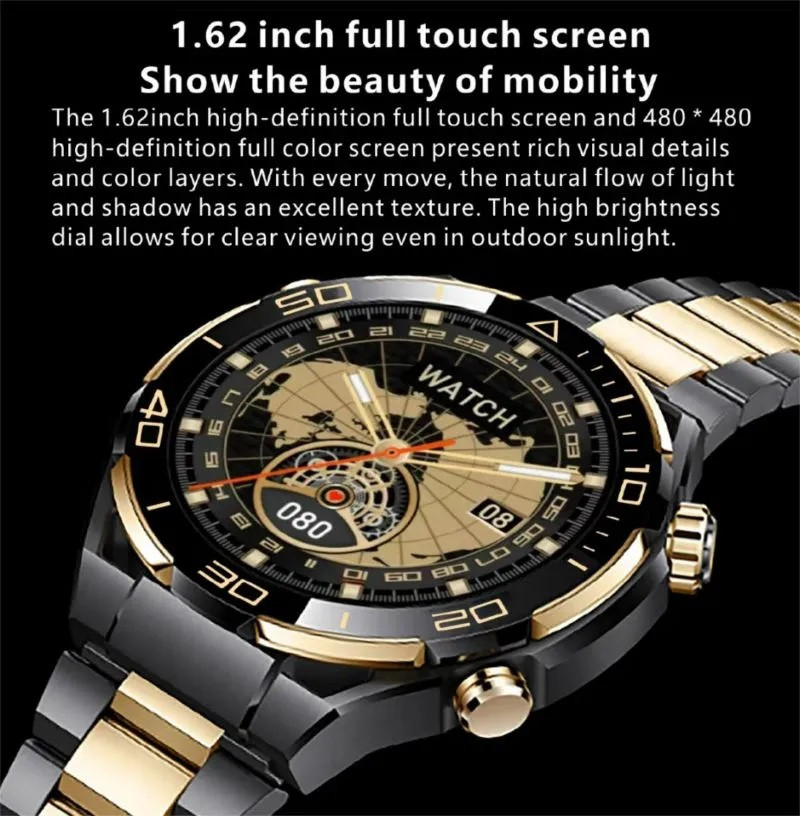 S30 MAX Smart Watch 1.62 Inch Round Screen Amoled BT Call Compass Heart Rate AI Voice Assistant NFC Men Smartwatch free shipping