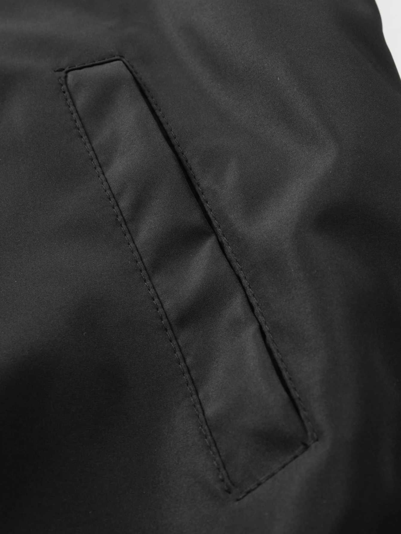 20245 Spring and Autumn New Baseball Collar Short Loose Solid Color Jacket Mens Business Casual Thin Coat Trend XJ250621