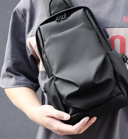 rendy and cool single solid color crossbody bag, fashionable, lightweight, casual small backpack, diagonal shoulder bag too