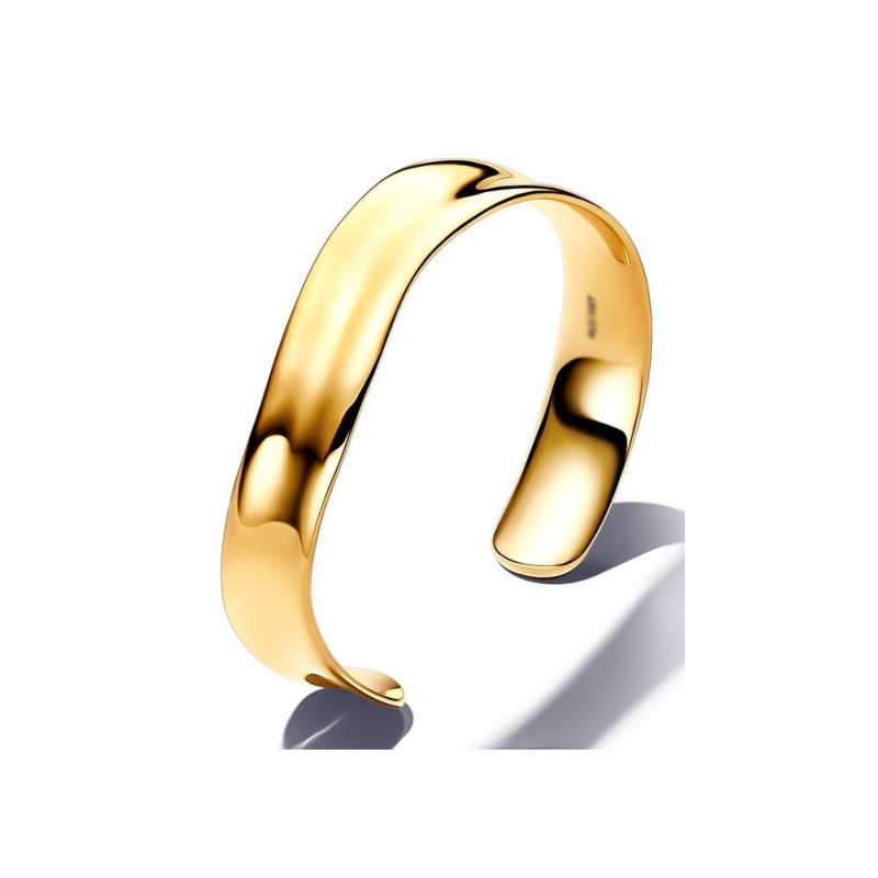 Authentic Open Cuff Bracelets Women 18k Gold Plated fits pan s925 Sterling Silver Bangles Birthday Christmas Gifts Jewelry BR067