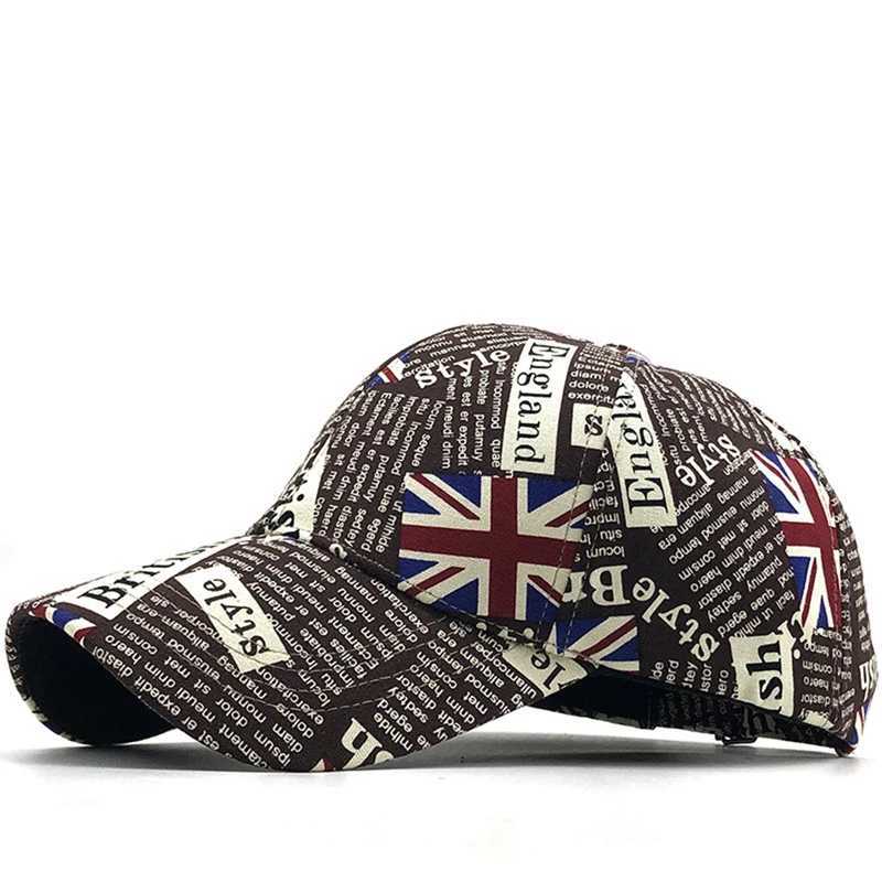 Snapbacks New Arrival UK Flag Men Women Baseball Cap United Kingdom Printing Sun Snapback Adjustable Hip Hop Sports Fishing Dad Hats H106 Z240926