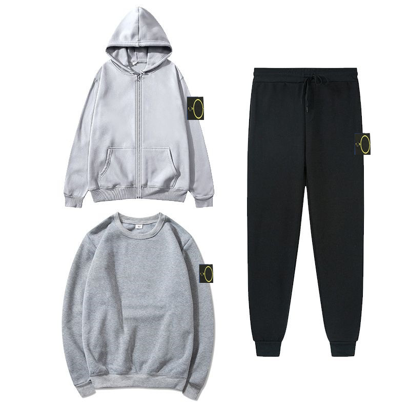 2025 fur New Coat Designer Man Stone-Colored Hoodie Island Pattern Pants Men's Polo Tracksuit - Winter winter Sportswear Set Elegant