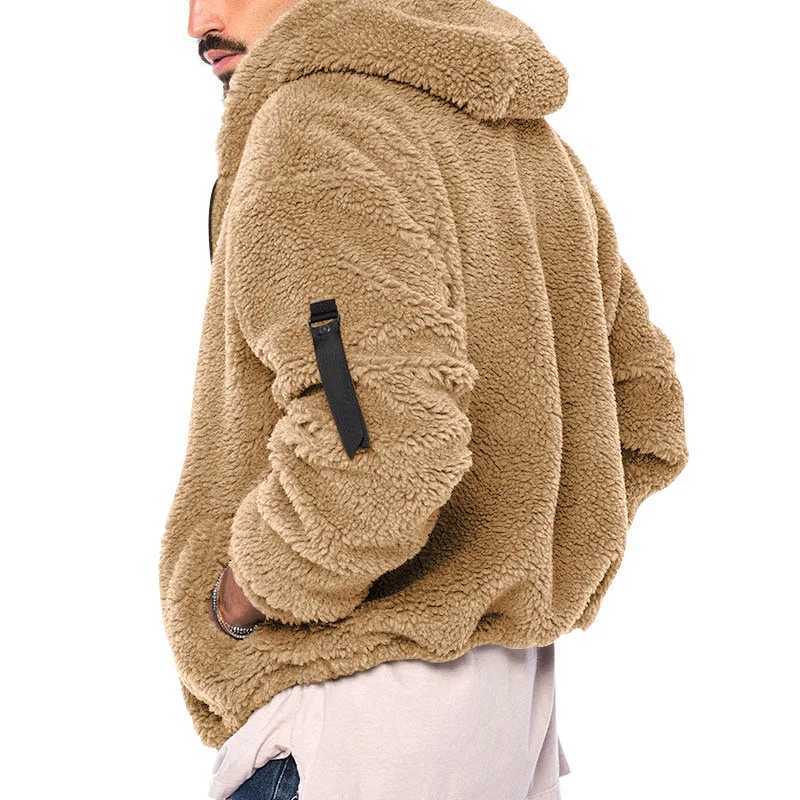 Men Fleece Hoodie Coats Autumn Winter Male Warm Hoody Zip Up Loose Sweatshirt Coats Outwear FYY-90094XJ2500118