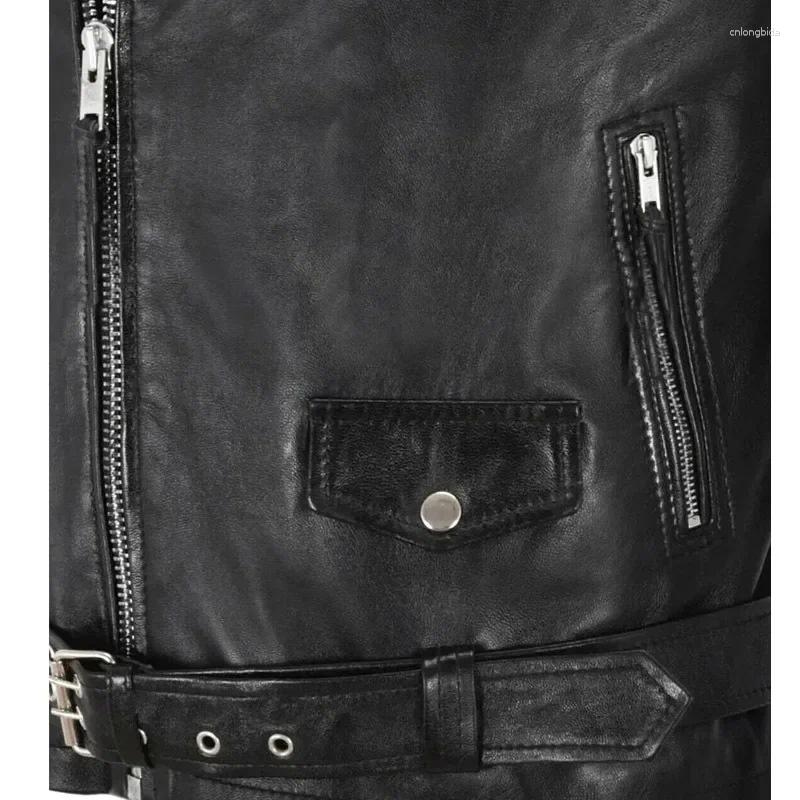 Mens Vest - Premium Motorcycle Jacket Classic Style, Ideal Leather Biker Vests For Men, Lightweight for Daily Use