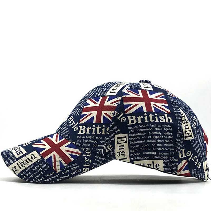 Snapbacks New Arrival UK Flag Men Women Baseball Cap United Kingdom Printing Sun Snapback Adjustable Hip Hop Sports Fishing Dad Hats H106 Z240926
