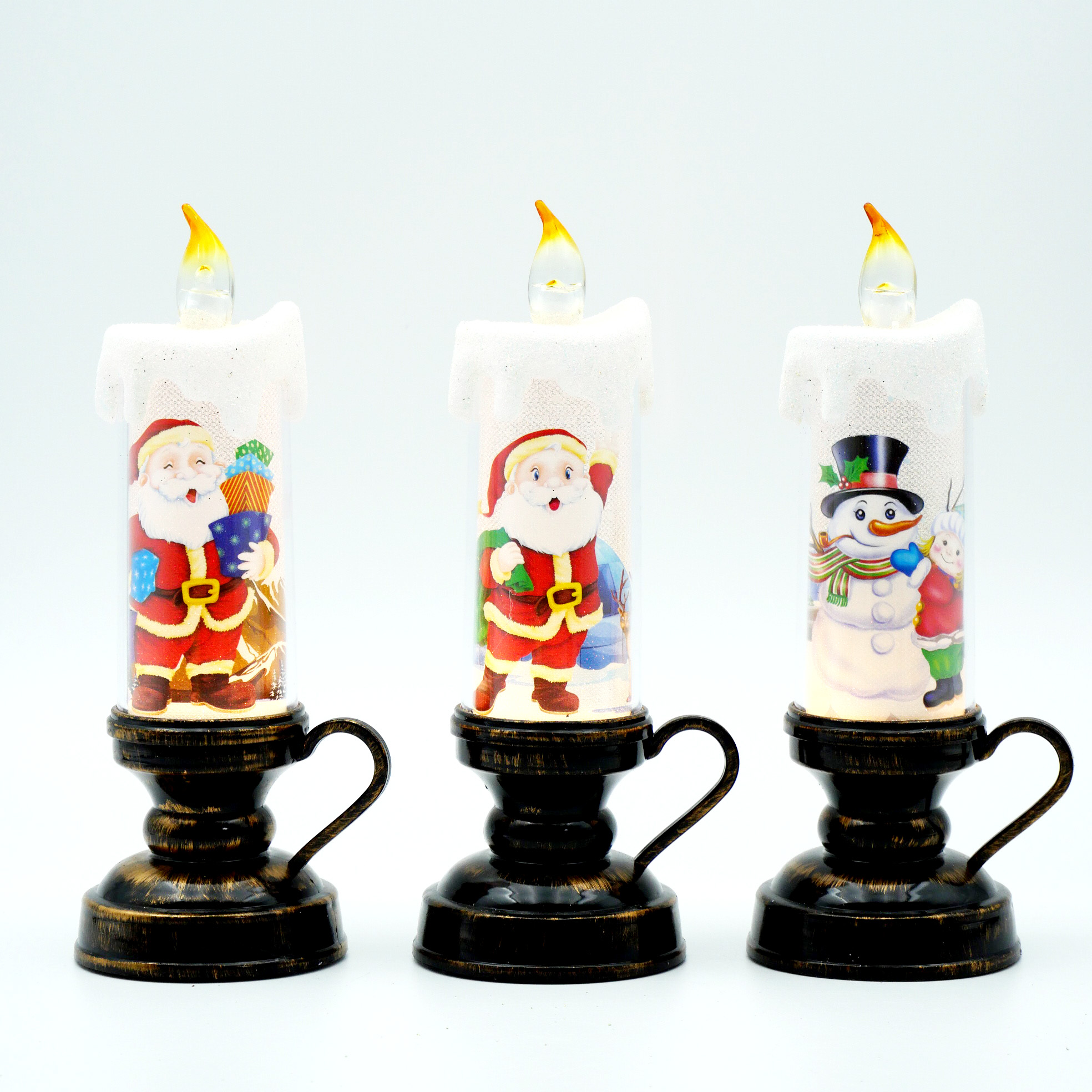 Christmas gift for children to send the family will light up the candle printing LED light decoration