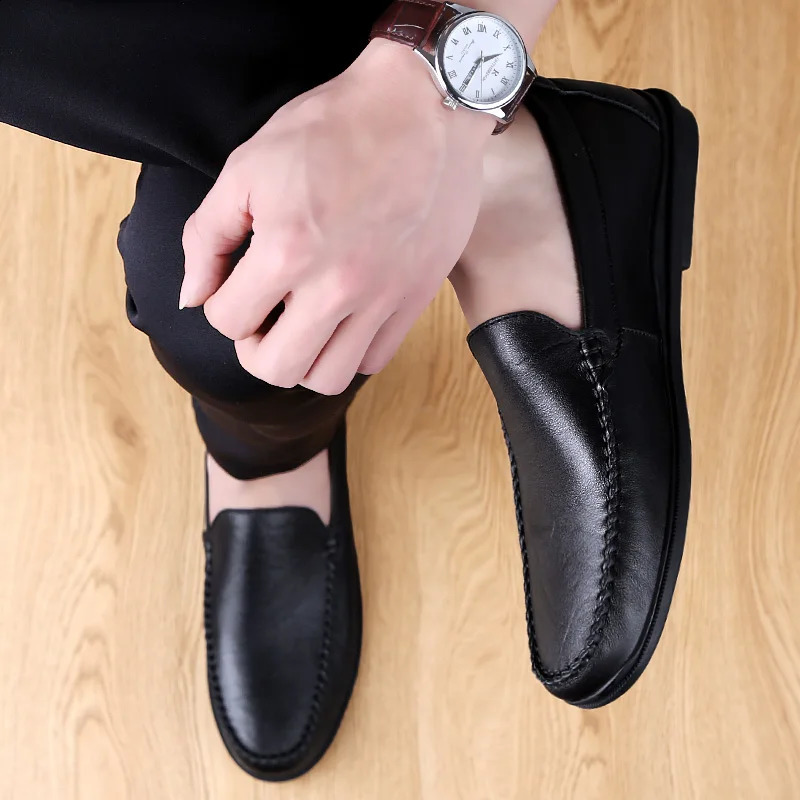 Italian Leather Mens Casual Summer Men Loafers Driving Moccasins Male Comfortable Light Slip On New Boat Shoes Man 240924