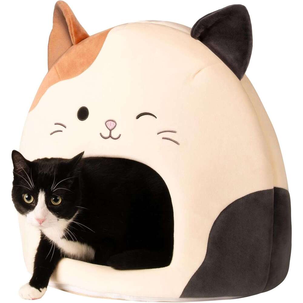Animal Rescue Donation Squishmallows Original 16 Inch (approximately 40.6 Cm) Cam The Cat Cave - Ultrasoft Official Jazwares Pet Bed Suitable For Dogs