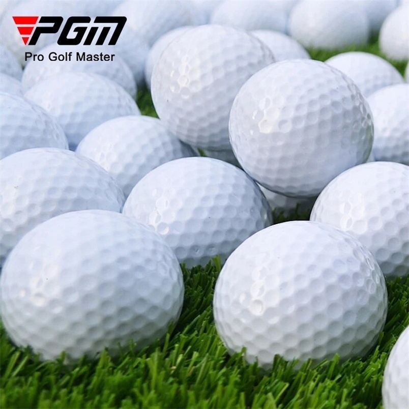 PGM 10pcs double-layer golf balls golf swing putting practice balls white standard blank golf balls Q003 240927