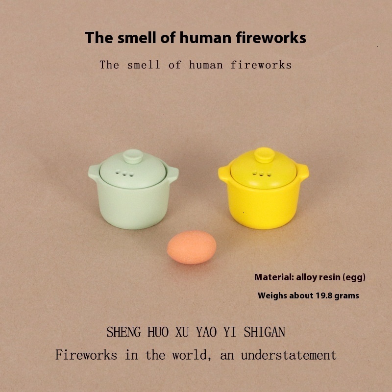 DIY creative alloy crafts mini ins clay pot doll house kitchen micro landscape scene decoration ornaments