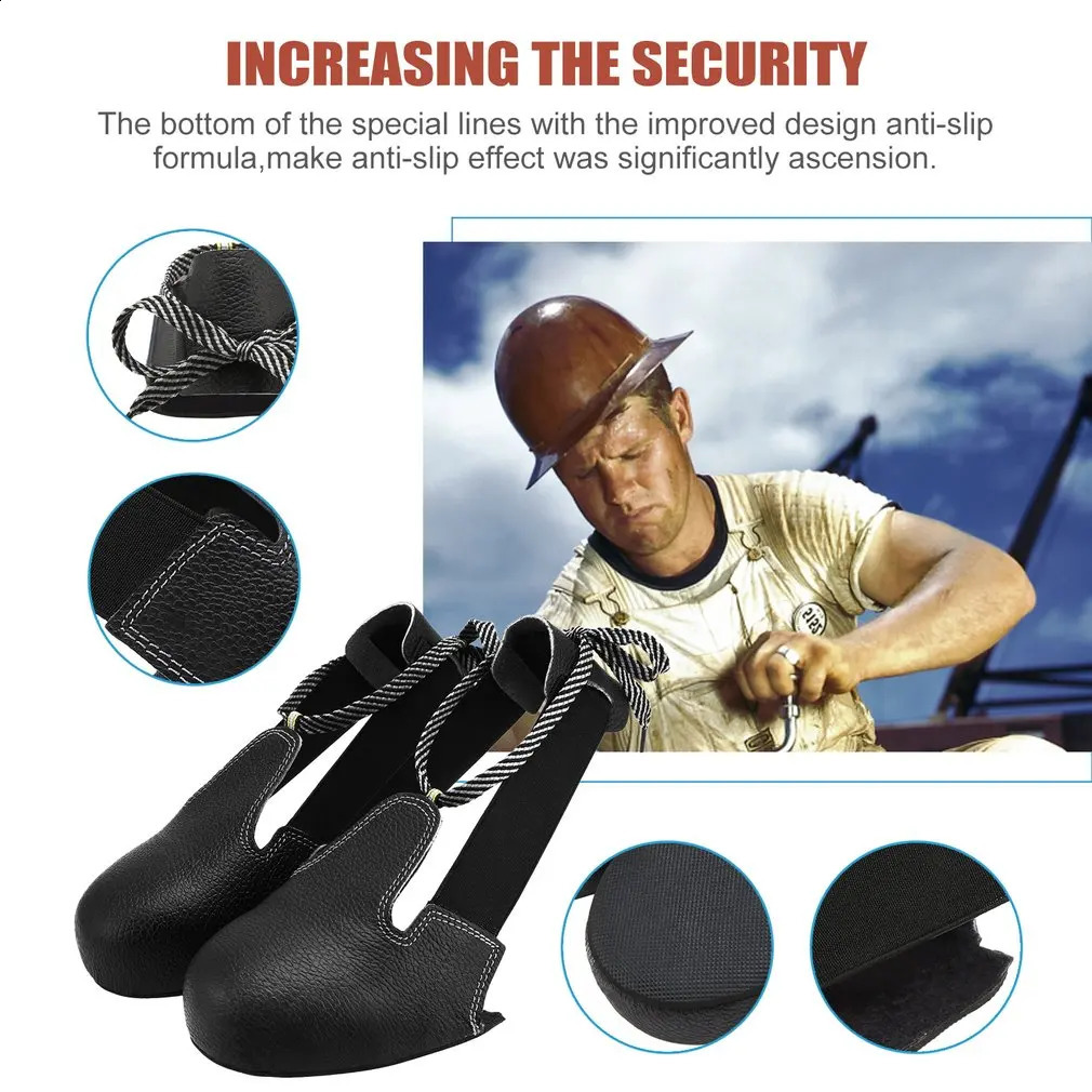 Anti Smashing Leather Shoes Covers Unisex Steel Toe Safety Shoes Cover Anti Smash Cover Toe Cap Outdoor Work Shoes Protection 240927
