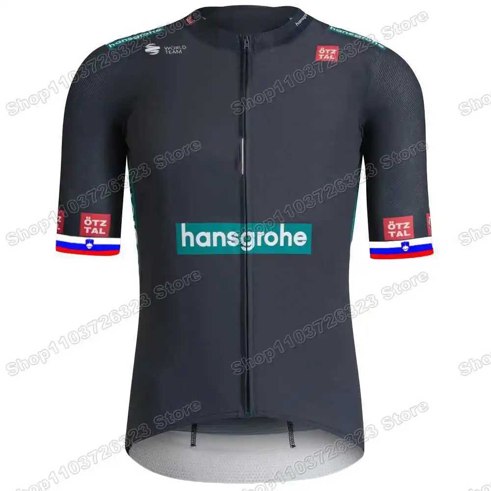 Hansgrohe cycling jersey set for the 2024 Italy Spain France tour team Primo Rogli clothing from Slovenia mens road cycling shirt bib shorts W240926
