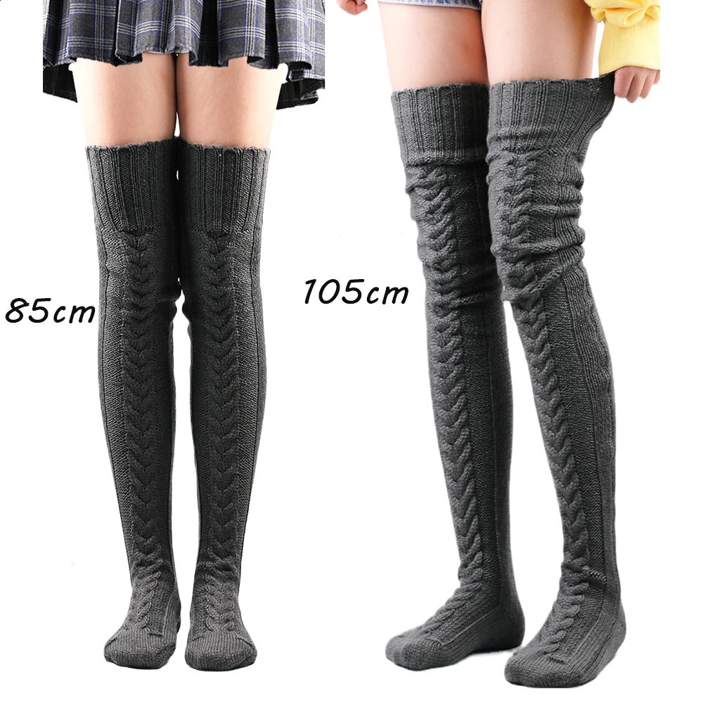 Womens thick socks extra long wool knitted warm boots long socks warm socks 240927
