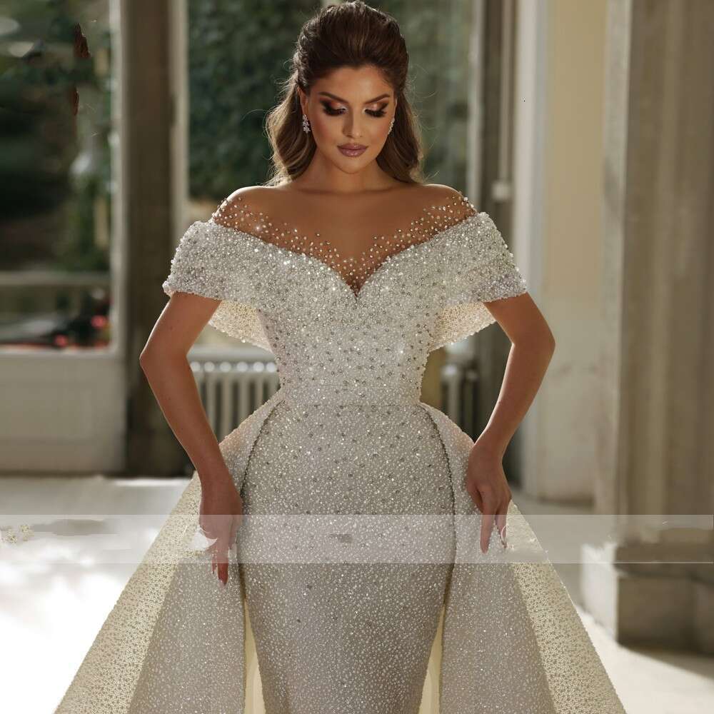 Mermaid Wedding Dresses Sweetheart Off The Shoulder Vestido Novia Lace Detachable Train Robe De Mariee Custom