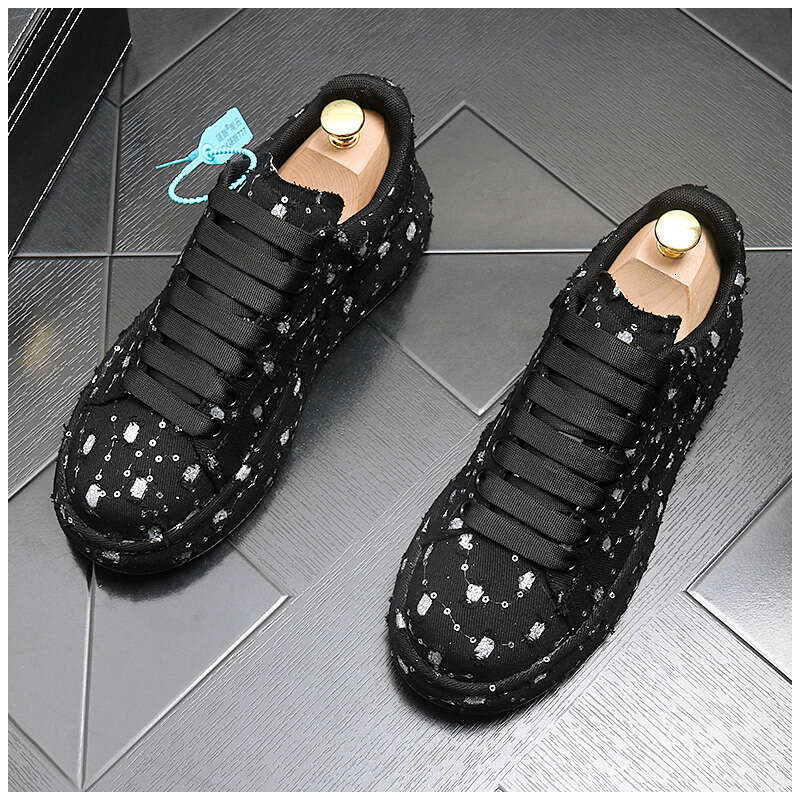 Ripped cowboy Casual for Men Wear-Resistant Fashion Lightweight Breathable Walking Comfortable Platform Outdoor Shoes