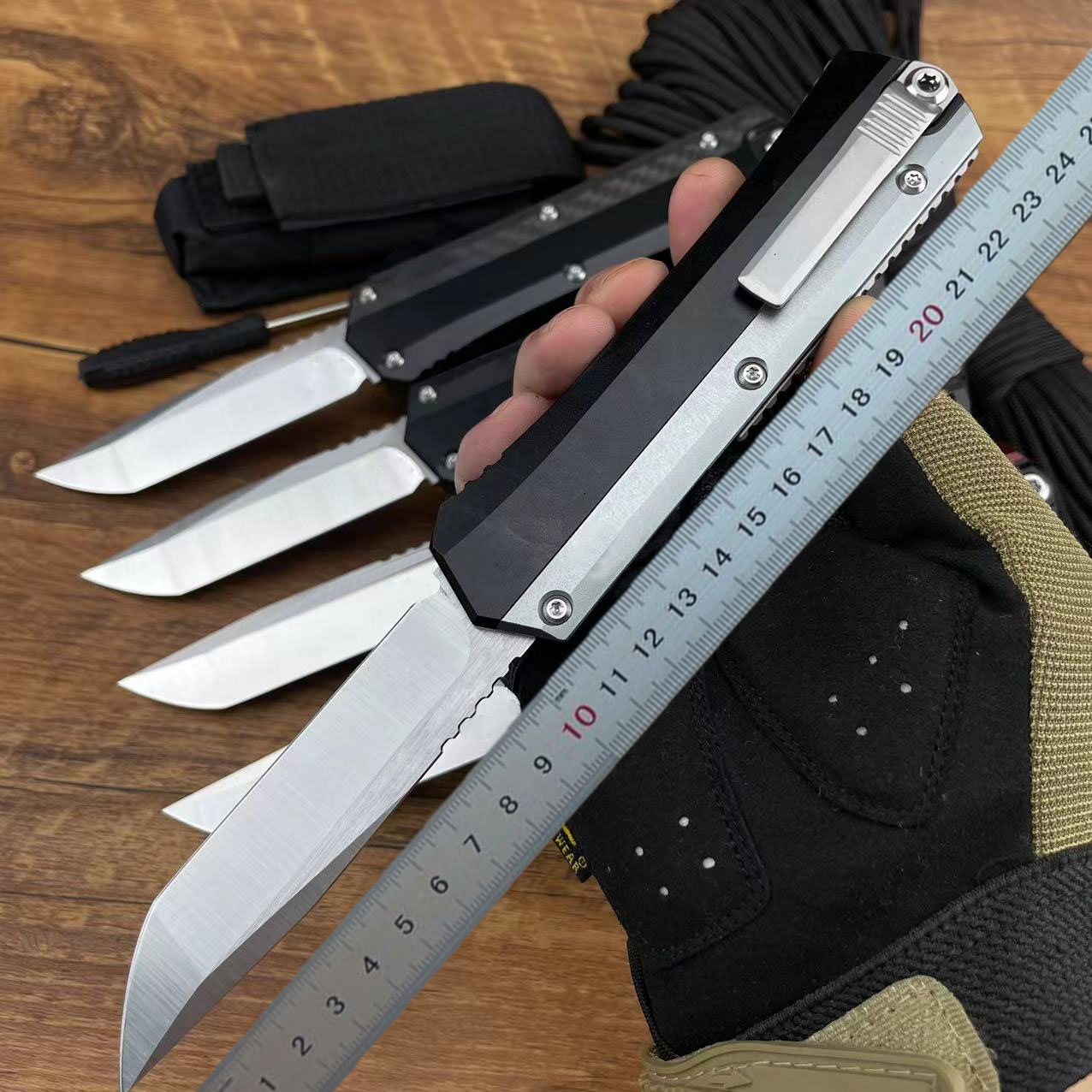 High End Tactical Knife D2 Satin Tanto Point Blade CNC Aviation Aluminum Handle Outdoor EDC Pocket Knives With Nylon Sheath 5 Styles