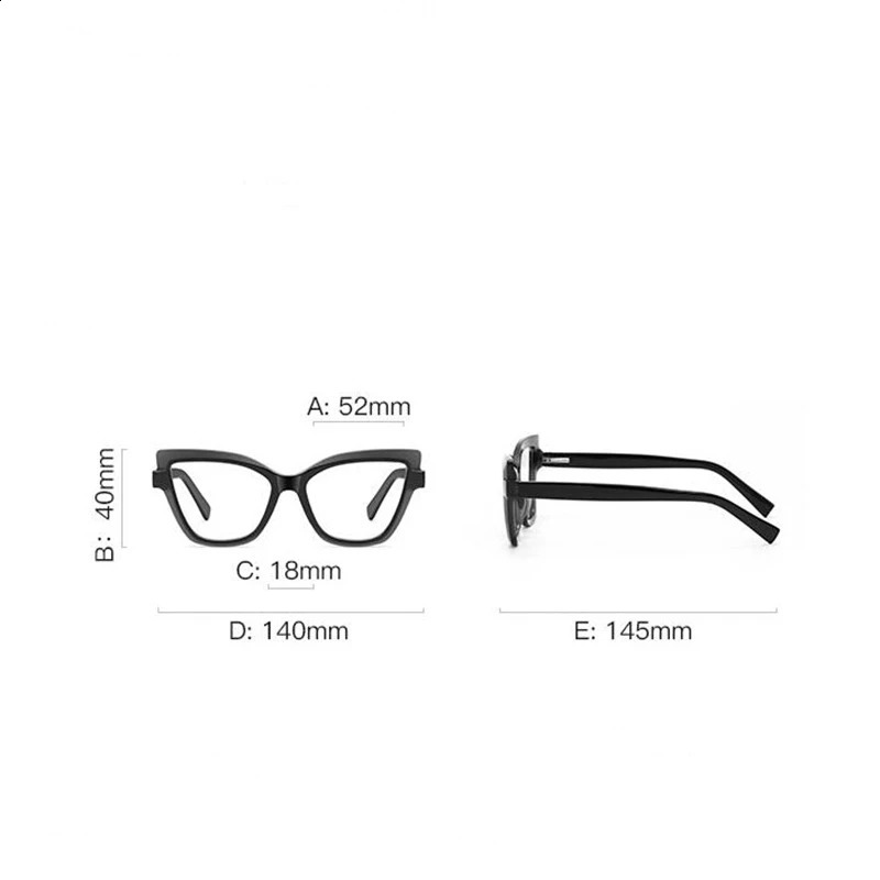 0-0.5-0.75 to -6.0 tea rack cat eye prescription glasses for low beam TR90 blue light blocker student Myopia Wonder 240924
