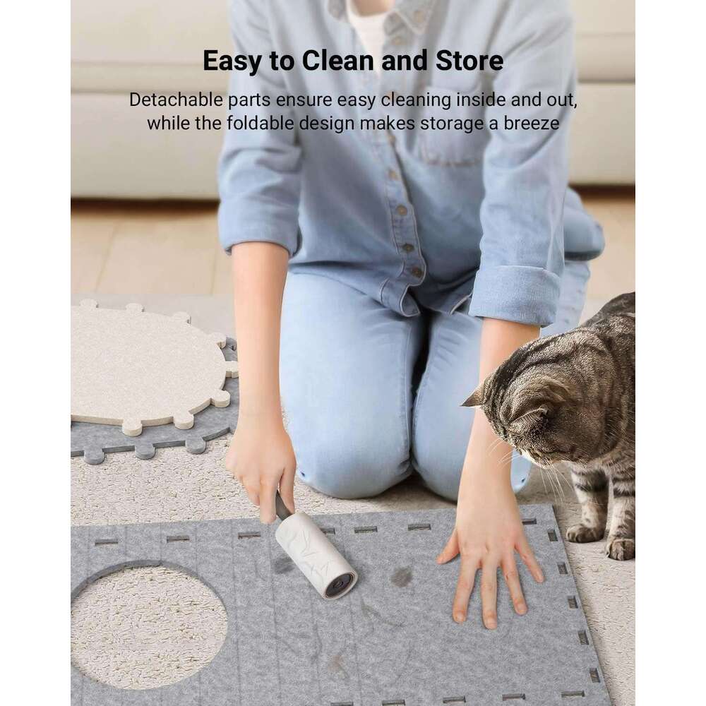 Indoor house, suitable for multiple cats and large cats, 22 pounds (about 10 kilograms), scratch resistant hole, foldable cat tunnel enclosed bed