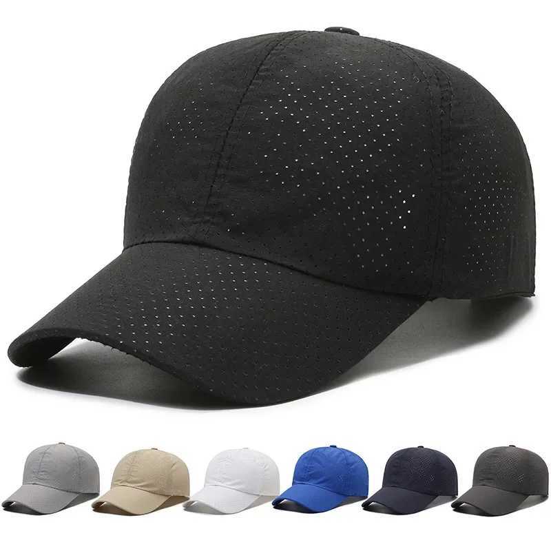 Women Men Mesh Baseball Cap Snapback Outdoor Breathable Golf Fishing Hats Quick Dry Waterproof Sport Sunscreen Summer Ventilate M240926