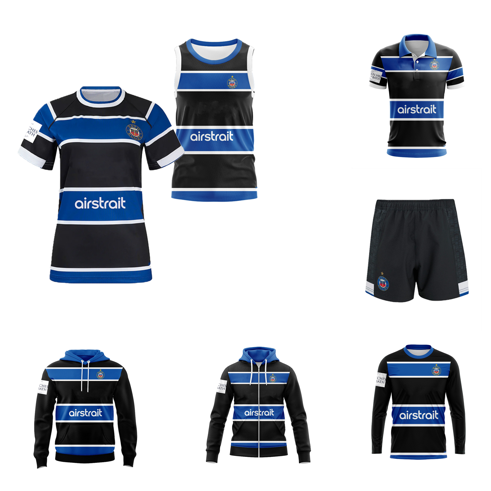 2024/25 Bath Mens Home Jersey Hoodies Singlet Rugby Sport Shorts Shirts