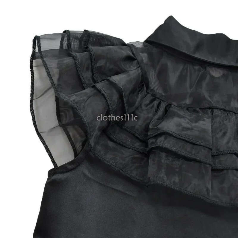 Wednesday Addams Up Costume For Girls Birthday Halloween Cosplay Party Dress With Wig Soc Belts For Kids 2-12 Years