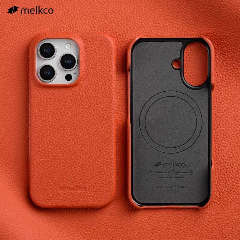 Melkco Magnetic Genuine Leather for IPhone 16 16pro High-quality Cowhide Business Mobile Phone Protective Case M240927