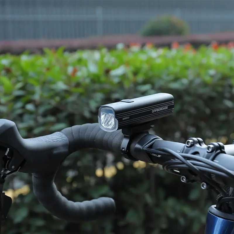 Offbondage bicycle light 1000Lumen bicycle headlight power pack flashlight handle USB charging MTB road highlight Y240921