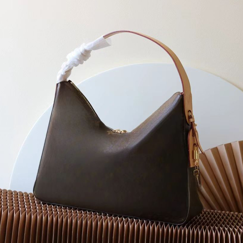 10A Mirror Quality Women's Medium Handbag Tote Bag Vintage Presbyopia Lock Armpit Bag Commuter Large Capacity Mommy Bag