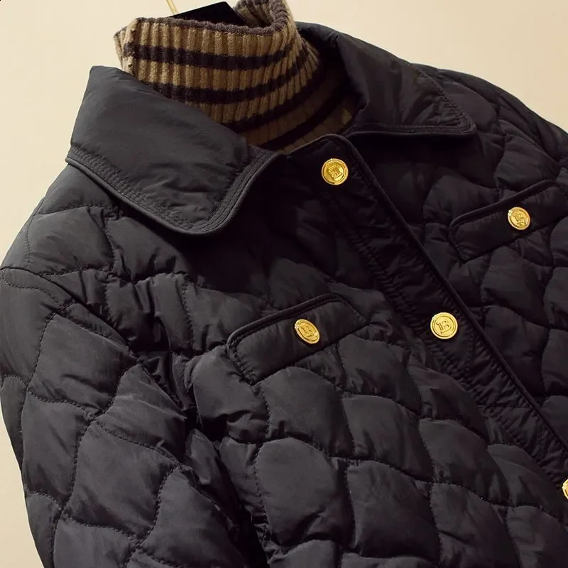 Autumn Winter Short Cotton Jacket Women Fashion Loose Casual Warm Down Coat Pure Colour Temperament Outerwear Female 240914