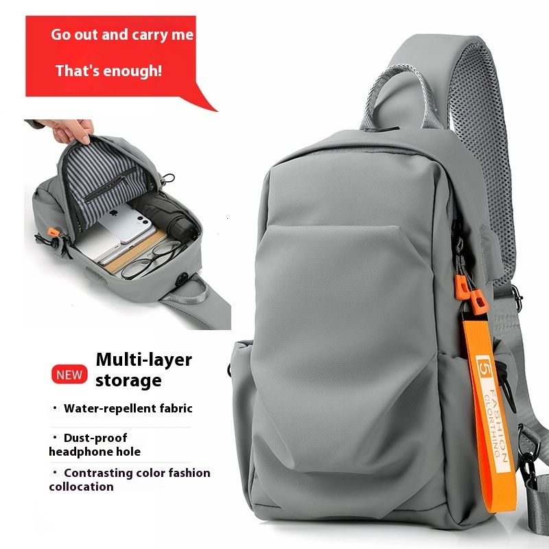 rendy and cool single solid color crossbody bag, fashionable, lightweight, casual small backpack, diagonal shoulder bag too