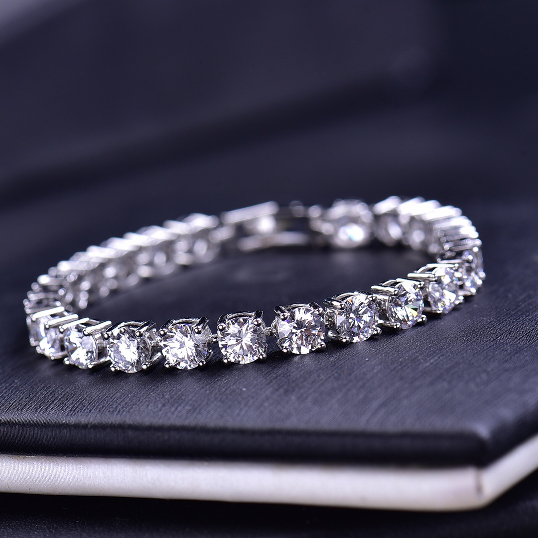 moissanite designer jewelry tennis rose gold bangle chains strand for women sier bracelet men bracelets