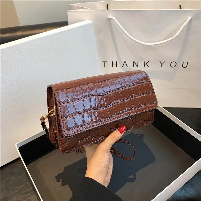 designer Black Crocodile Pattern Shoulder Bag - Leather Handbag for Women Stylish Comfy Handbag shoulder women bag crossbody bag