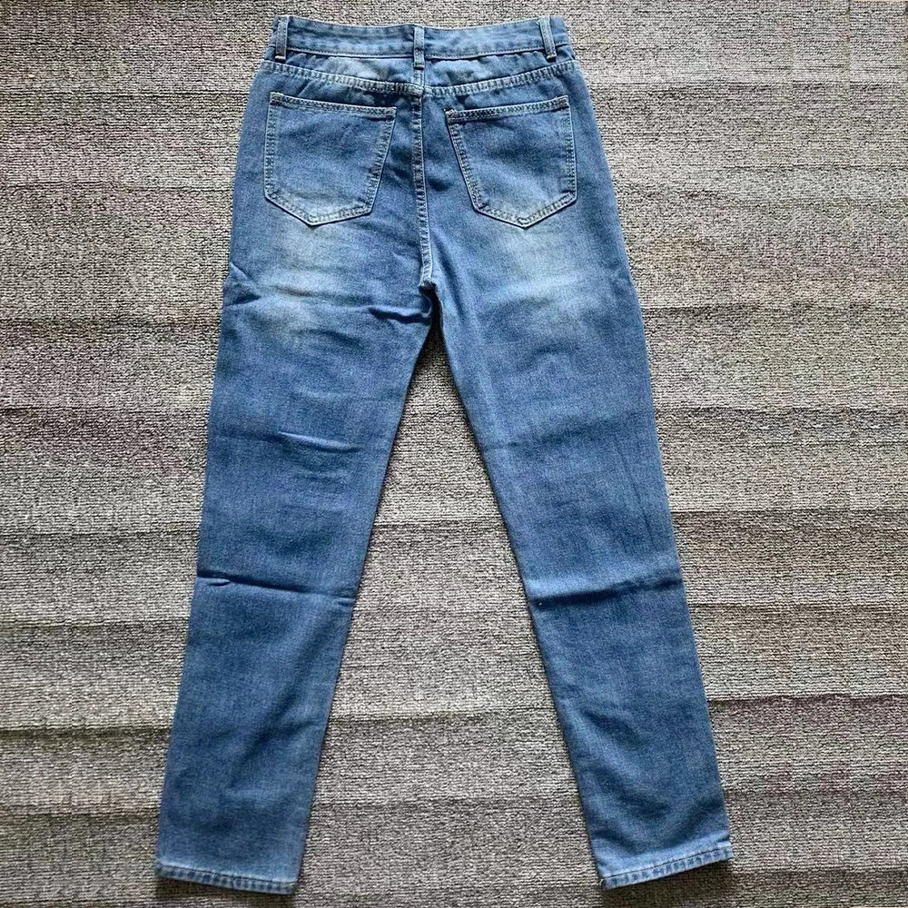 White Embroidery Skinny Ripped Jeans Men Cotton Stretchy Hole Slim Fit Hip Hop Denim Pants Casual Jeans for Men Jogging Trousers 240927 - view 7
