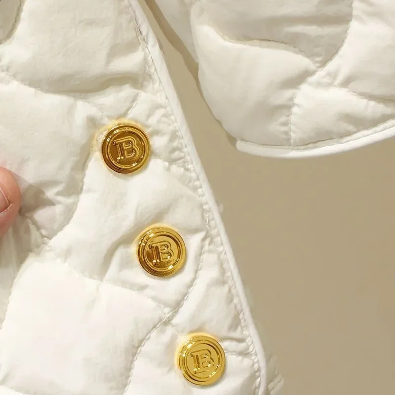 Autumn Winter Short Cotton Jacket Women Fashion Loose Casual Warm Down Coat Pure Colour Temperament Outerwear Female 240914