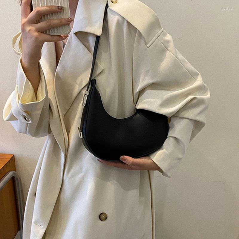 Free Shipping Shoulder Bags Spring Solid Color Half-moon For Women Fashion PU Leather Underarm Bag Advanced Brand Handbag Purs Designer Bag Luxury Bag